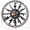 12inch Vinyl Record Clock 7-Color LED Light Bullets Guns Luminous Wall Clock